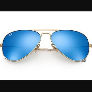 LNWOT Ray-Ban Blue Flash Aviator Sunglasses